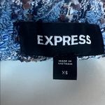 EXPRESS Navy and Silver Textured Blazer Photo 2