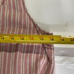 Casacabana muted red Pink Striped Mini Dress linen blend pin tuck m sleeveless White Size M Photo 10
