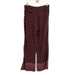 Anthropologie Marsden Wide-Leg Pants Trouser Dot Print Maroon Orange Size US 8 Photo 6
