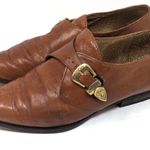 1980s Vintage Proposta Italian Leather Loafers with Western Buckle Brown Size 37 Photo 11