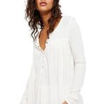 We The Free  Women’s Kai Waffle Knit Henley Cream Size Small Photo 0