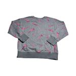 Nike Women Small All Over Pink Swoosh Graphic Crewneck Pullover Grey Photo 4