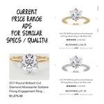 14KT 2 CARAT GENUINE MOISSANITE SOLID YELLOW GOLD RING NWOT Photo 6