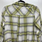 Cruel Denim 3/4 Button Women's Plaid Long Sleeve Shirt Size Small Side Pockets Green Photo 6