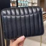 Coach X Jennifer Lopez with Linear Quilting Black Leather Cross Body Bag Photo 2