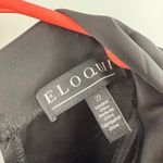 Eloquii Blouse Size 22 NWT Satin Drape Neck Black Plus Curvy Cocktail Office Top Photo 2