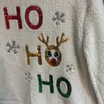 Miss Chievous Christmas holiday womans sherpa teddy bear cozy sweater cream 1X Photo 1