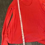 Free People  Malibu Thermal Top medium red V-Neck Long Sleeve Pullover Women Photo 4