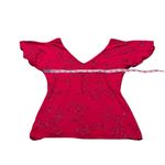 WAREHOUSE gorgeous hot pink blouse with glitter design Size 6 Photo 2