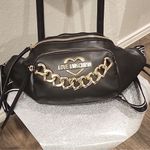 Love moschino NEW  Heart Chain Trim Black Belt Bag Photo 8
