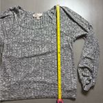 Philosophy Gray Long Sleeve Ribbed Knit Sweater Top Square Neck Marled Y2K Sz M Photo 10
