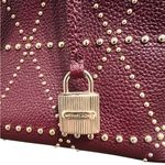 Michael Kors  Adele Merlot Large Dome Leather Satchel Photo 2