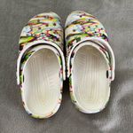 Crocs 🦋 Classic - White Tie-Dyed, Psychedelic Swirl, Womens 4, Mens 2 Photo 1