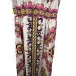 Tibi Valencia Silk Maxi Long Dress Sleeveless White Pink Black Multicolor Size 4 Photo 4