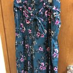 Torrid NWT Teal Floral Challis Wide Leg Pants Photo 2