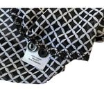 a.n.a  New Approach Women Size Medium Black White Shirt Button Up Sheer (5-246) Photo 5