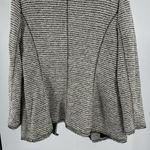 Chico's Black and White Striped Jacket Red beaded Accents open front L 12 office Photo 4