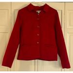 Pendleton 100% Merino Wool red blazer jacket small Photo 9