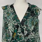 Band Of The Free New Floral Flare Long Sleeve Bodysuit Black Emerald Size Medium Photo 7