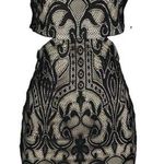 Lovers + Friends Dress Sz M NEW Black Lace Overlay Sleeveless Cocktail Party NWT Photo 0