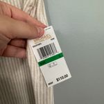 Michael Kors NWT Michael  Linen Blend Striped Pull On Pants Women's Size Large Dune Photo 5