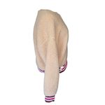 Joe Boxer Sherpa Teddy Pullover Crewneck Sweatshirt with striped hem size large Photo 43