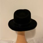 BLACK PERMALUX SMALL BRIM FEDORA HAT BLUES BROS GANGSTER MARDI GRAS Photo 5