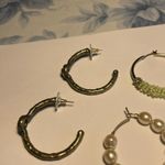 Lot Of 4 Women’s Hoop Costume Earrings Pierced Mix Photo 5