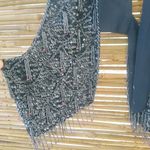 Anthropologie  Silence + Noise M Black Beaded Gypsy Vest Photo 6