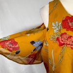 Japna  mustard yellow off shoulder floral romper size large Photo 1