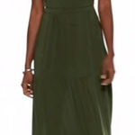 Old Navy  Olive Green High-neck Tiered Maxi Dress Size Large Photo 0