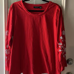 Susan Graver  weekend T Shirt 1X Embroidered Photo 0