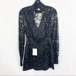 Alexis   Franciska  Beaded open back Sequin Shimmer Mini Dress Size Small Black Photo 2