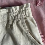 American Eagle cream and tan corduroy barrel leg pants with stretch waistband Photo 5