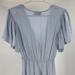 Petal and Pup Barker Light Blue Midi Dress tiered chambray flutter sleeve M flirty Photo 2