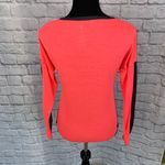 Avia women S Longsleeve Crewneck activewear top w/mesh side sleeves orange/black Photo 12