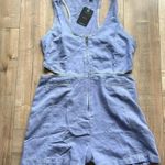 Levi's NWT Levi’s Rydon Cutout Romper Cotton/Hemp, Size Large in Dusty Persian Photo 7