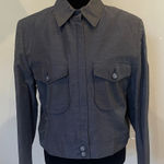 Gray Women's Jacket new with tags with a shimmer effect size 8 Photo 0