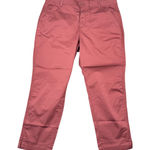 Eddie Bauer  Womens Size 18‎ Cropped Chino Pants Casual Crop Red Pink Photo 0