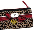 Brighton  Leopard Heart Canvas Zippered Pouch Cosmetic Makeup Bag Print Clutch Photo 6