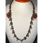 Vintage Colleen Toland Floral Head Dress? Necklace? Pink Photo 2