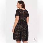 Torrid  Black Lace Illusion Neck Skater Dress Size 1X PLUS Photo 1