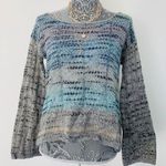 Free People Womens Bell Sleeve Crochet Back Ombré Spacedye Sweater Size XS Photo 0