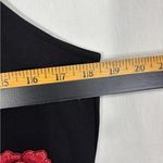 Symphony  Halter Dress Women 1XL Black Embroidered Roses Formal Wedding NWT Gift Photo 9