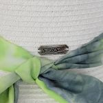 Sun n Sand Womens Sun Hat White Green Tie Dye Ribbon Trim Wide Brim Beach Summer Photo 87