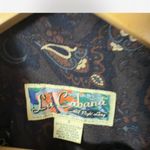 La Cabaña Vintage Paisley Button Up Shirt Brown Retro Print Men’s/Women Small Black Photo 3