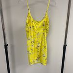 Yellow Floral Silky Nightie Slip Size 6 Photo 3