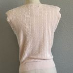 Joseph A Vintage . cable knit Sweater Sleeveless Top Size Medium 100% Silk Photo 2