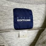 Basic Editions Gray Button Down Cardigan Top Women’s Size Large Cotton Photo 1