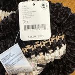 Free People  Chalet Fairisle Pom Beanie Hat Black/Gold Metallic‎ Combo One Size Photo 2